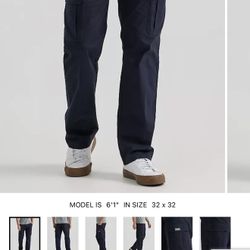 Wrangler Navy Cargo Pants 36x34