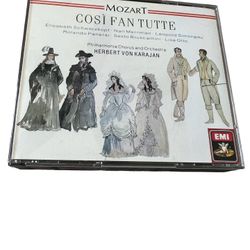Mozart Cosi Fan Tutte: Herbert Von Karajan 3CD EMI UK IMPORT 1988.  Herbert Von Karajan and the Philarmonic Orchestra B44 