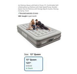 Brand new Air Mattress Queen with Built-in Pump 13"
