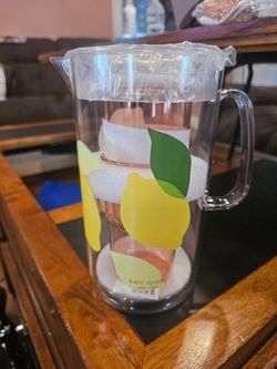 Kate Spade Lemonade Pitcher With 3 Cups