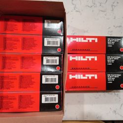 8 Pack Of 100 PCs Hilti 0.27 Caliber Red Boosters 800 Total 