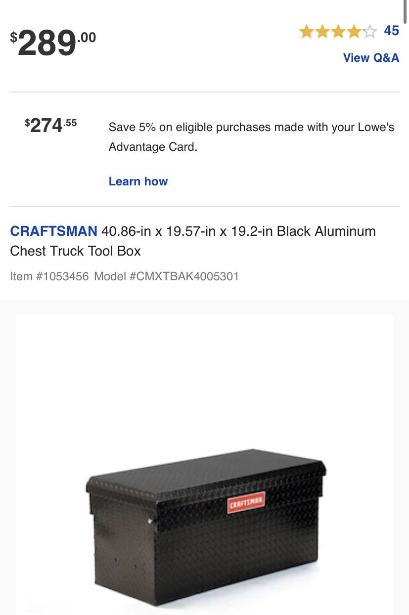 Craftsman Tool Box