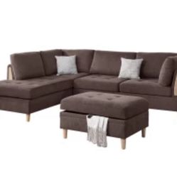 Sectional With Ottoman Set 
