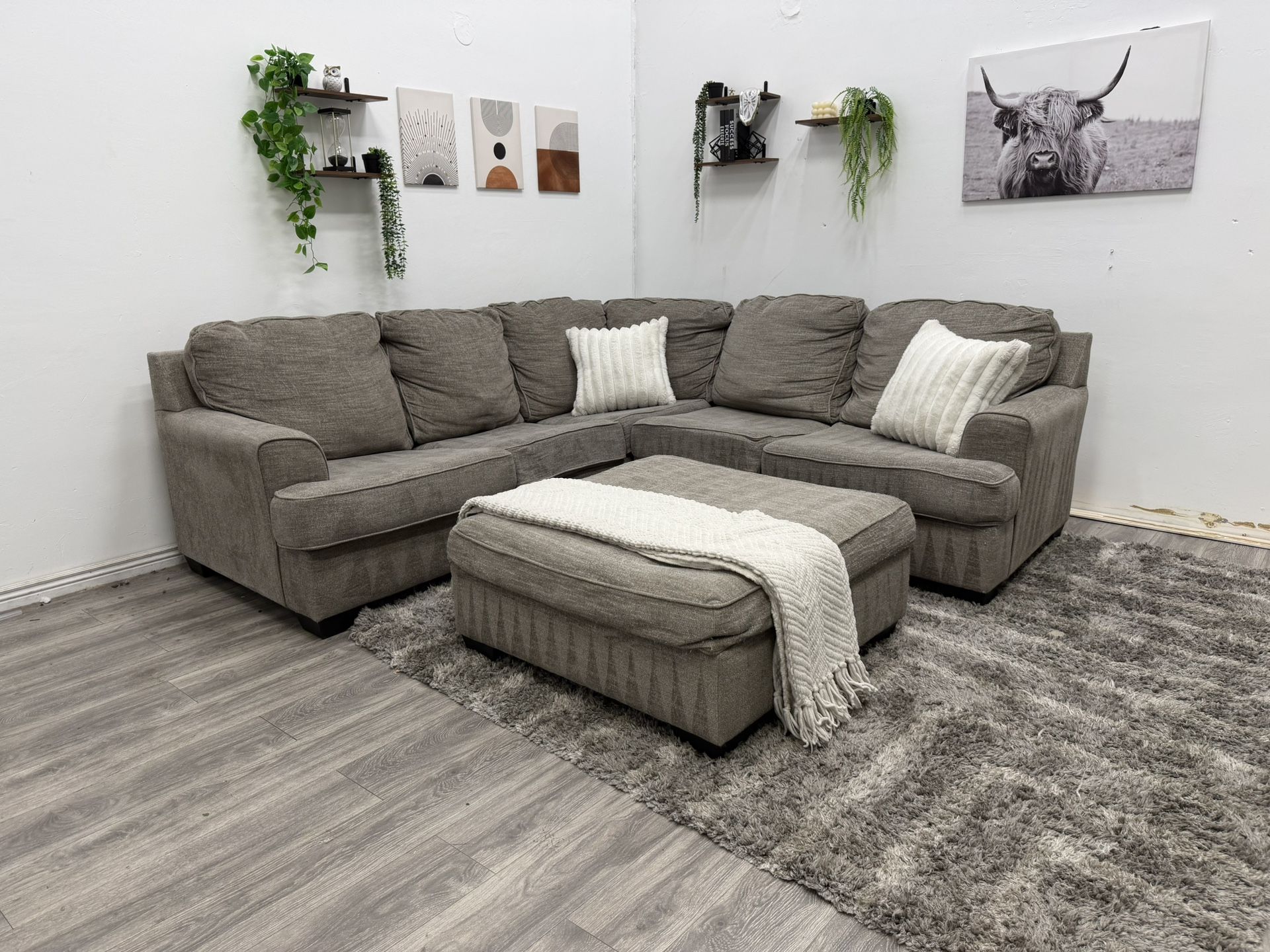Grey Sectional Couch - Free Delivery