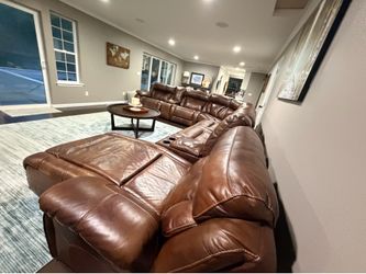 Leather sectional couch