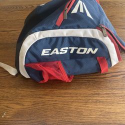 Easton Youth Game Ready Elite Baseball Softball Backpack Multiple Zip Pockets Red/White/Blue