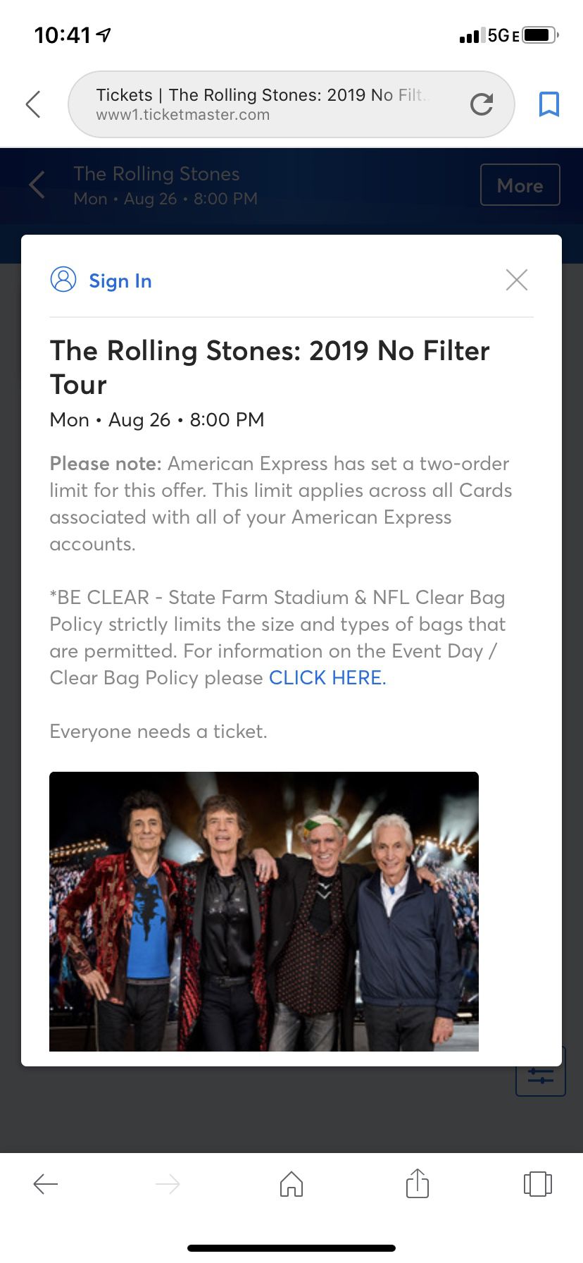 Rolling Stones Concert Tickets