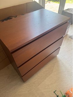 IKEA MALM 3 Drawer Dresser - Brown