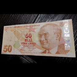 Turkish bankNote 50 Lira 2009