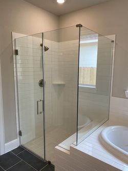 90° Frameless Shower Doors 