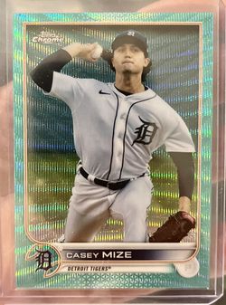 2022 TOPPS CHROME CASEY MIZE AQUA WAVE REFRACTOR /199