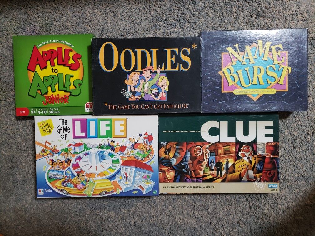 Board Games $5 Each