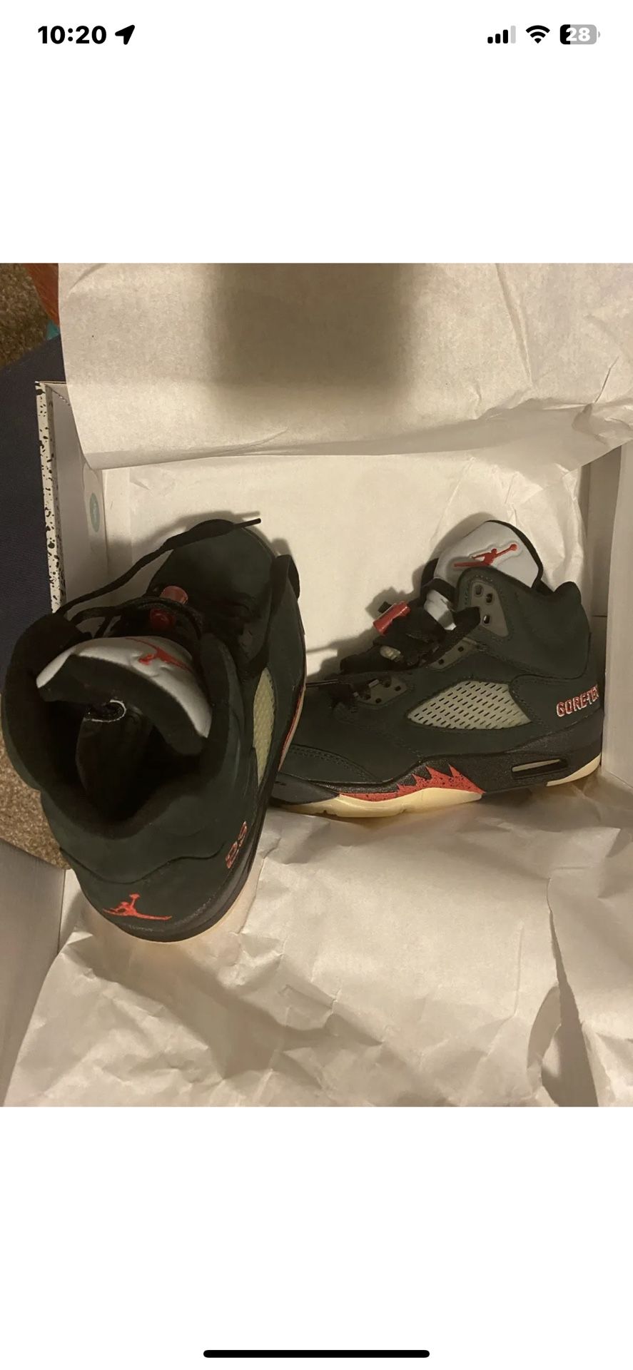 Brand New Nike Wmns Air Jordan 5 Retro GTX Gore-Tex Off Noir Women AJ5