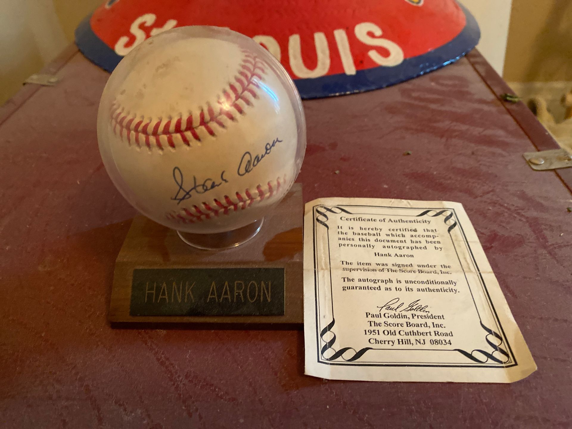 Autographed Hank Aaron Baseball w/ COA