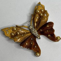 Crown Trifari Butterfly Brooch