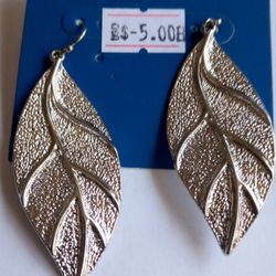 Silver Leaf Earrings 