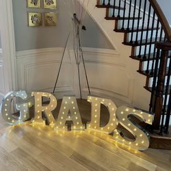 Metal GRADS Light Up Letters