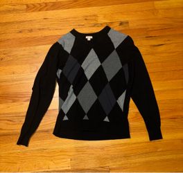 Merona Argyle Crewneck Sweater Size Medium