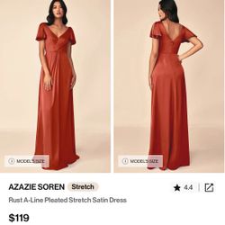Azazie Satin Dress/Bridesmaids Dress