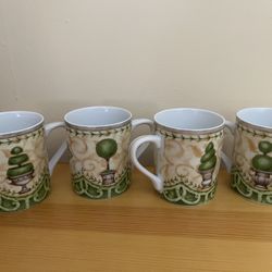 Hedge Wood Coffee Mugs - set of 4