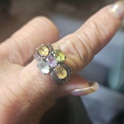 sterling silver with real stones Antiquering