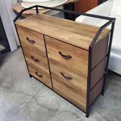 Homfa 6-drawer dresser with lightweight fabric storage cabinet.