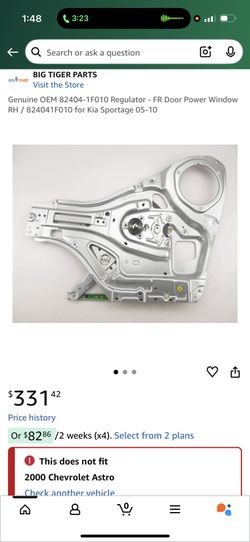 Kia Regulator - FR Door Power Window