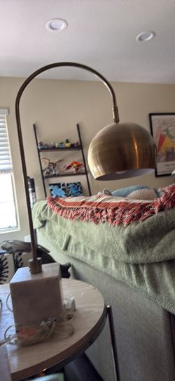 Marble and Brass Table/Desk Lamp