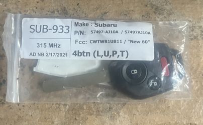 Key Fob For A Subaru 