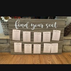 Wedding Decor Find Your Seat 