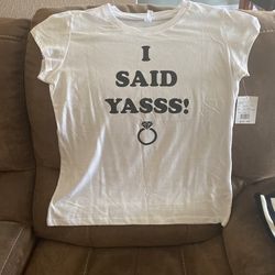 David’s Bridal White Shirt XL