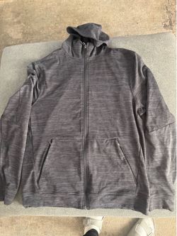 Lululemon hooded full zip jacket size L men dark gray