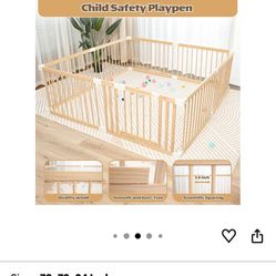 Wooden Baby Playpen 