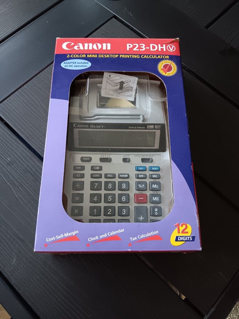 Canon P23-DH V 2 Color Mini Desktop Printing Calculator NEW