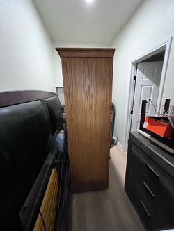 Wooden entertainment center