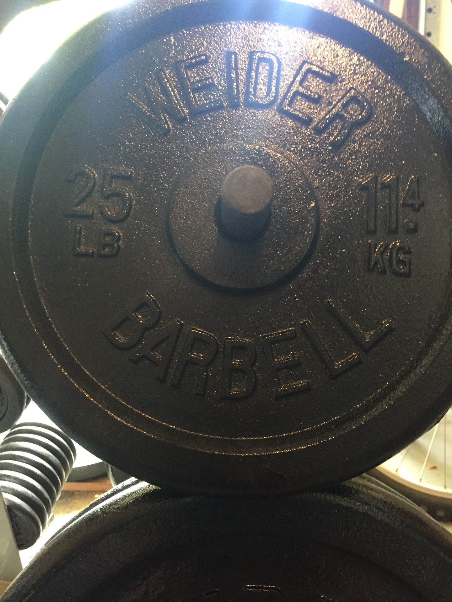 WEIDER BARBELL 25 lb Standard Weight Plates $100/pair