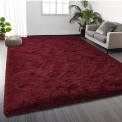 Large shack area rug 6 x 9 burgundy