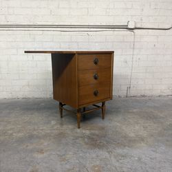 Delivery Is Available Harmony House Mid-Century Walnut Corner nightstand– 3 Drawer Storage $450 OBO!