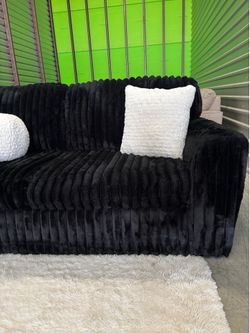 Oversized Ashley furniture corduroy sectional sofa couch