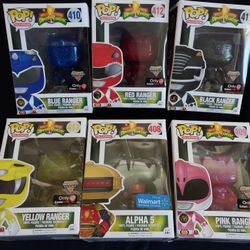 Power Rangers Set Funko Pop x6 New 