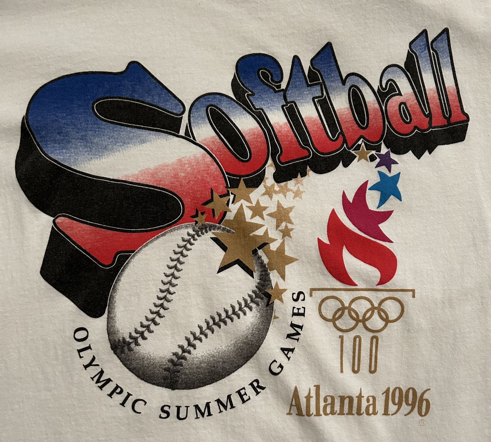 Vintage 1996 Olympics Softball T-shirt