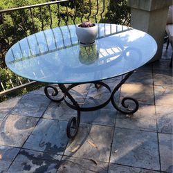 Large Outdoor Table, Wrought Iron, Heavy Duty