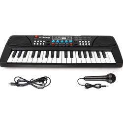 Open Box  37 Key  Piano Keyboard Upgrade for Kids  Microphone  Battery / USB Type C 