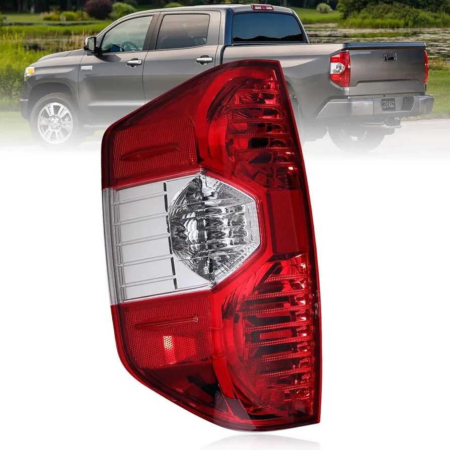 Tail Light Compatible With 2014 2015 2016 2017 2018 2019 2020 2021 Toyota Tundra Pickup Left Driver Side Red Rear Light Housing Replace 81550-0C100 (L