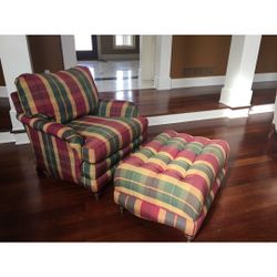 Upholstered Chair & Ottoman