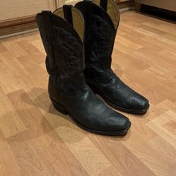 Black (mid Square Toe) Boots.  Asking $150 Or Best Offer