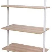 *Brand New* Nathan James Theo 5-Shelf Wood Wall Mount Ladder Bookshelf (Oak/White)