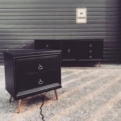 Charming Solid Wood Dresser With Night Stand. Hand Refinished With Love ❤️