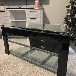 glass tv stand