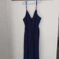 Size Small, Navy Blue, Thin Strap Dress